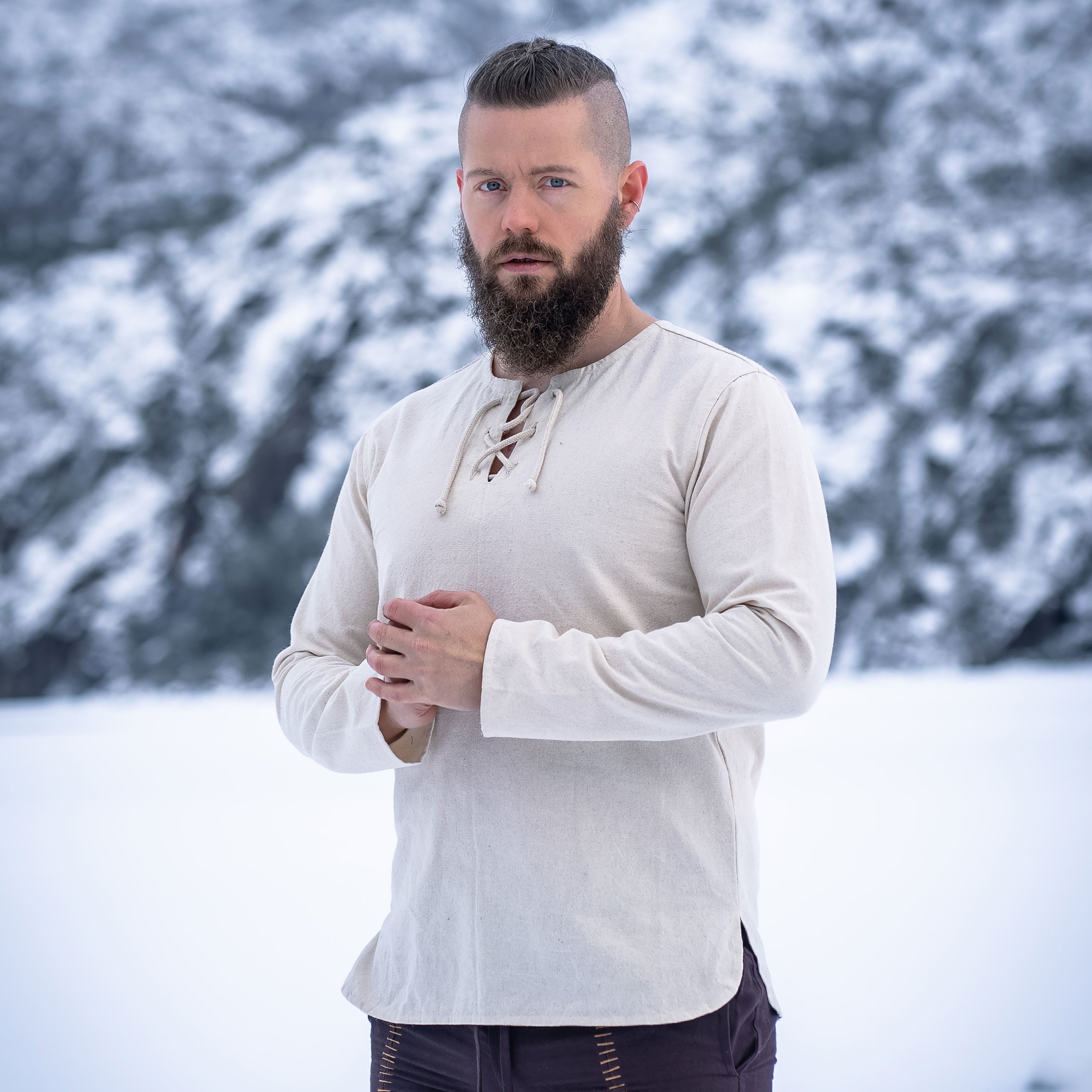 Produktbild Medeltida snörskjorta natur