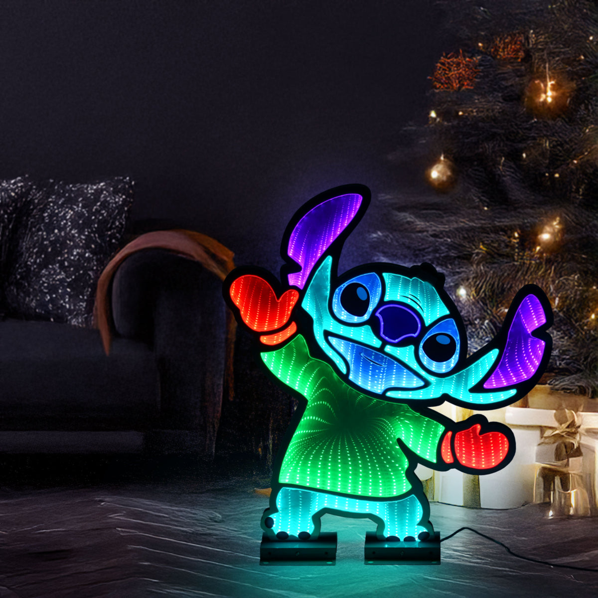 Produktbild Dancing Stitch akryl-LED-lampa - Lilo & Stitch