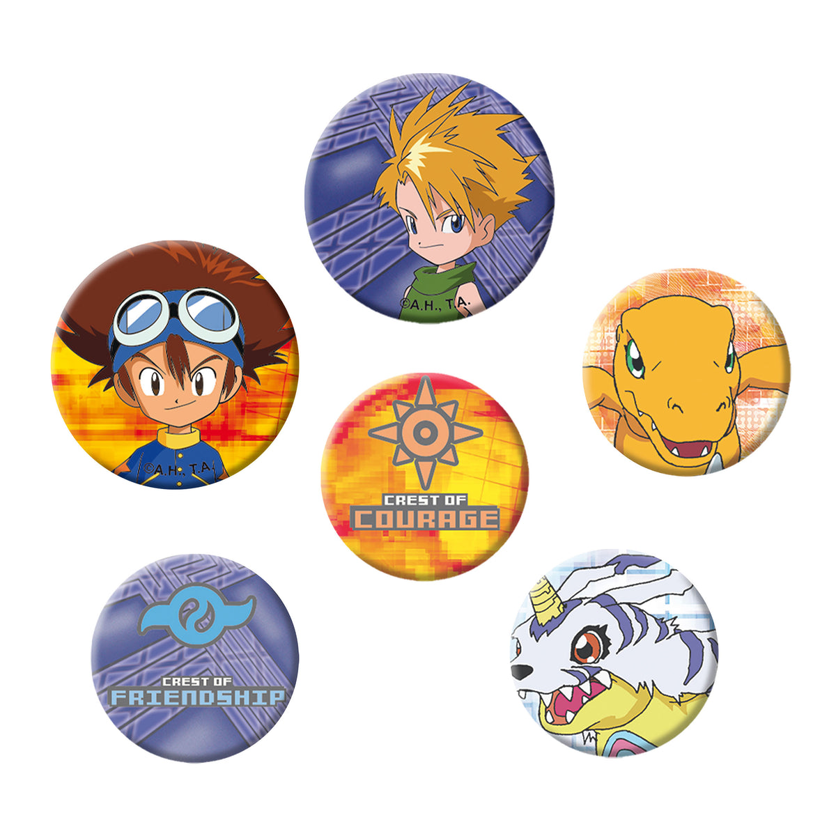 Produktbild Digimon - Tai & Matt knappset 6 st