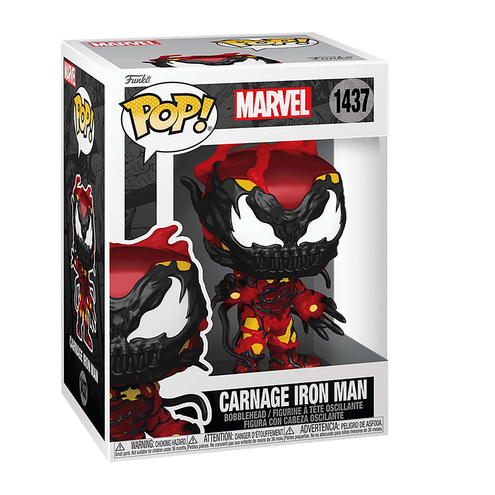 Produktbild Marvel - Carnage Iron Man​ Funko Pop vickande huvudfigur