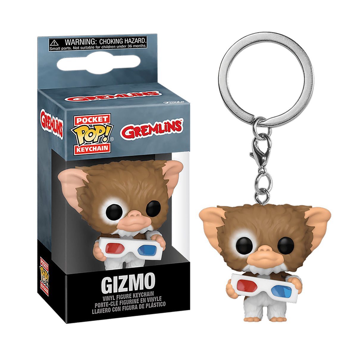 Produktbild Gremlins - Gizmo med 3D-glasögon Funko Pop nyckelring