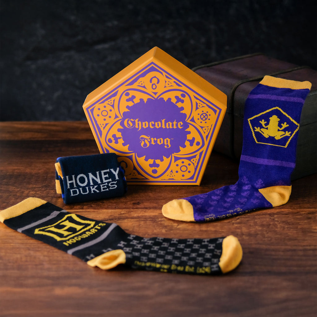 Produktbild Harry Potter - Strumpor 3-pack i Chokladgroda-låda