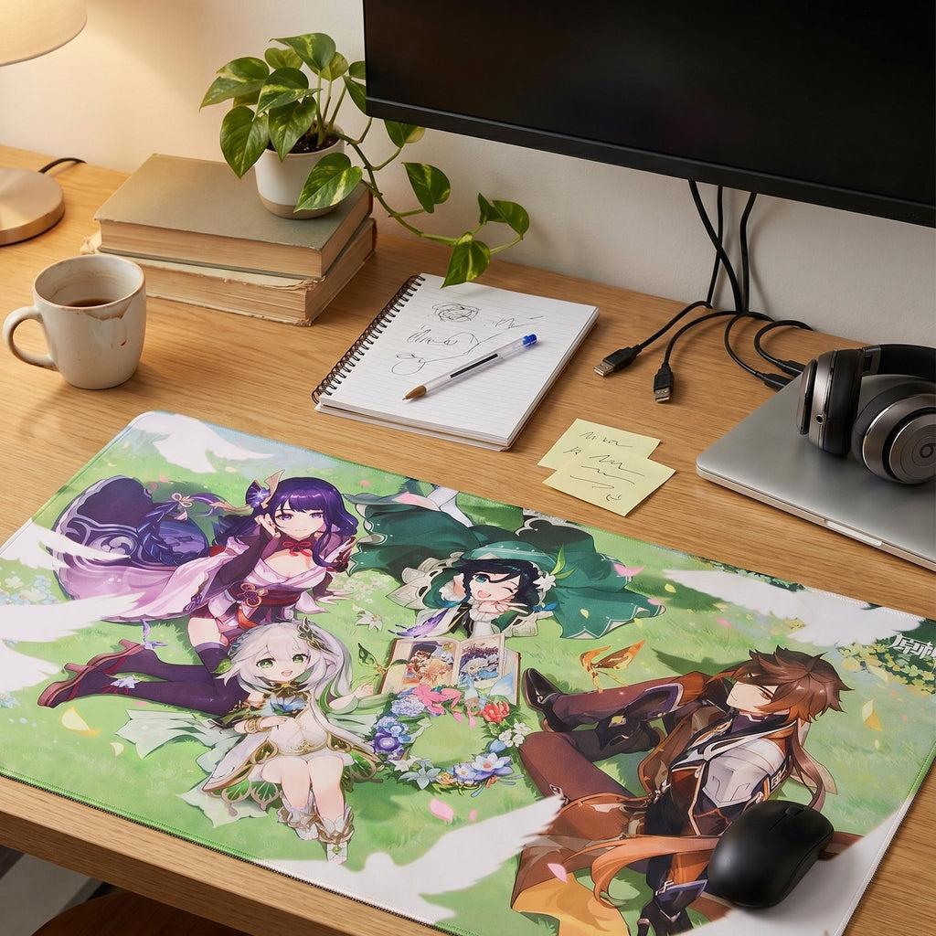 Produktbild Genshin Impact - Musmatta med illustration för 2-årsjubileum