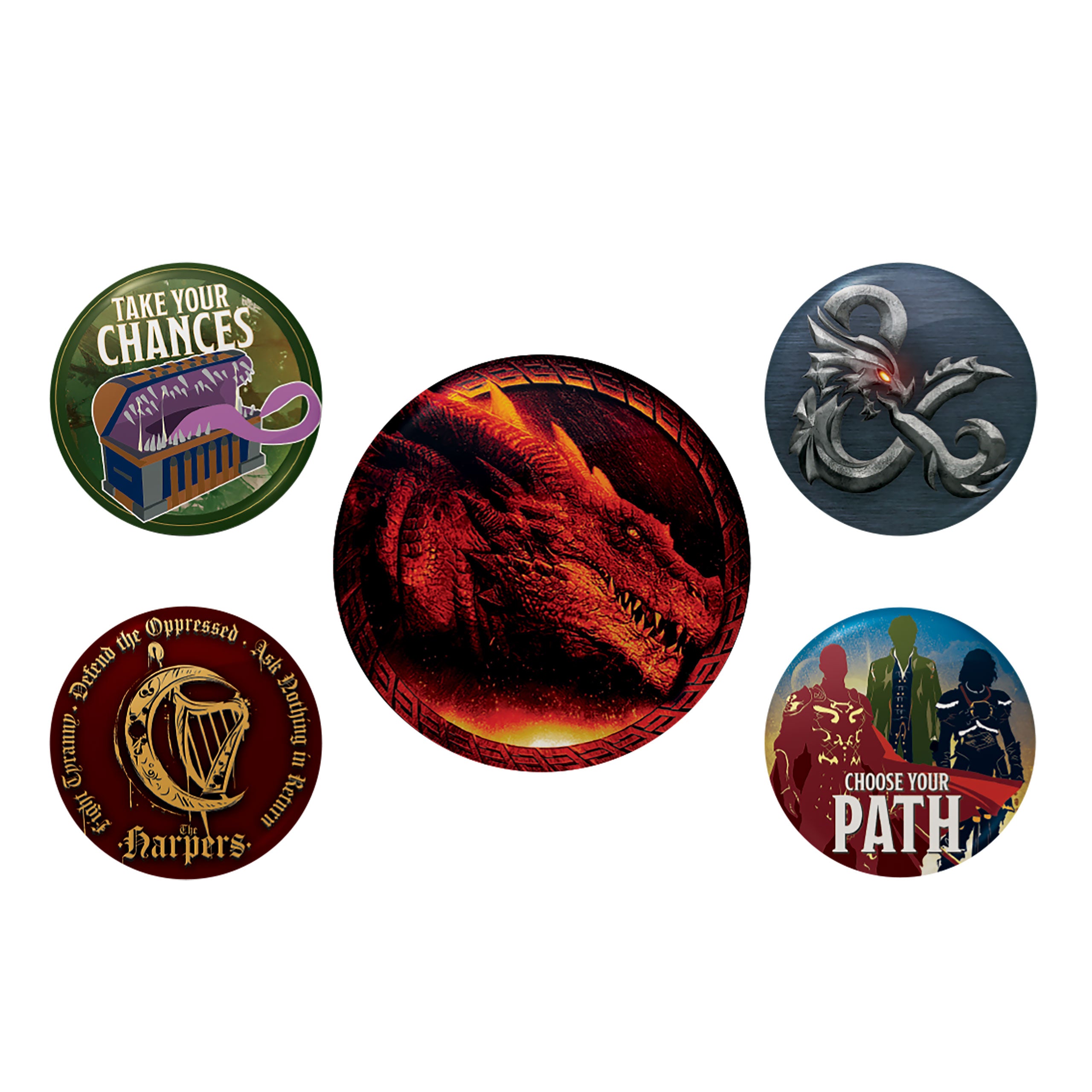 Produktbild Dungeons & Dragons - 5-pack filmknappar