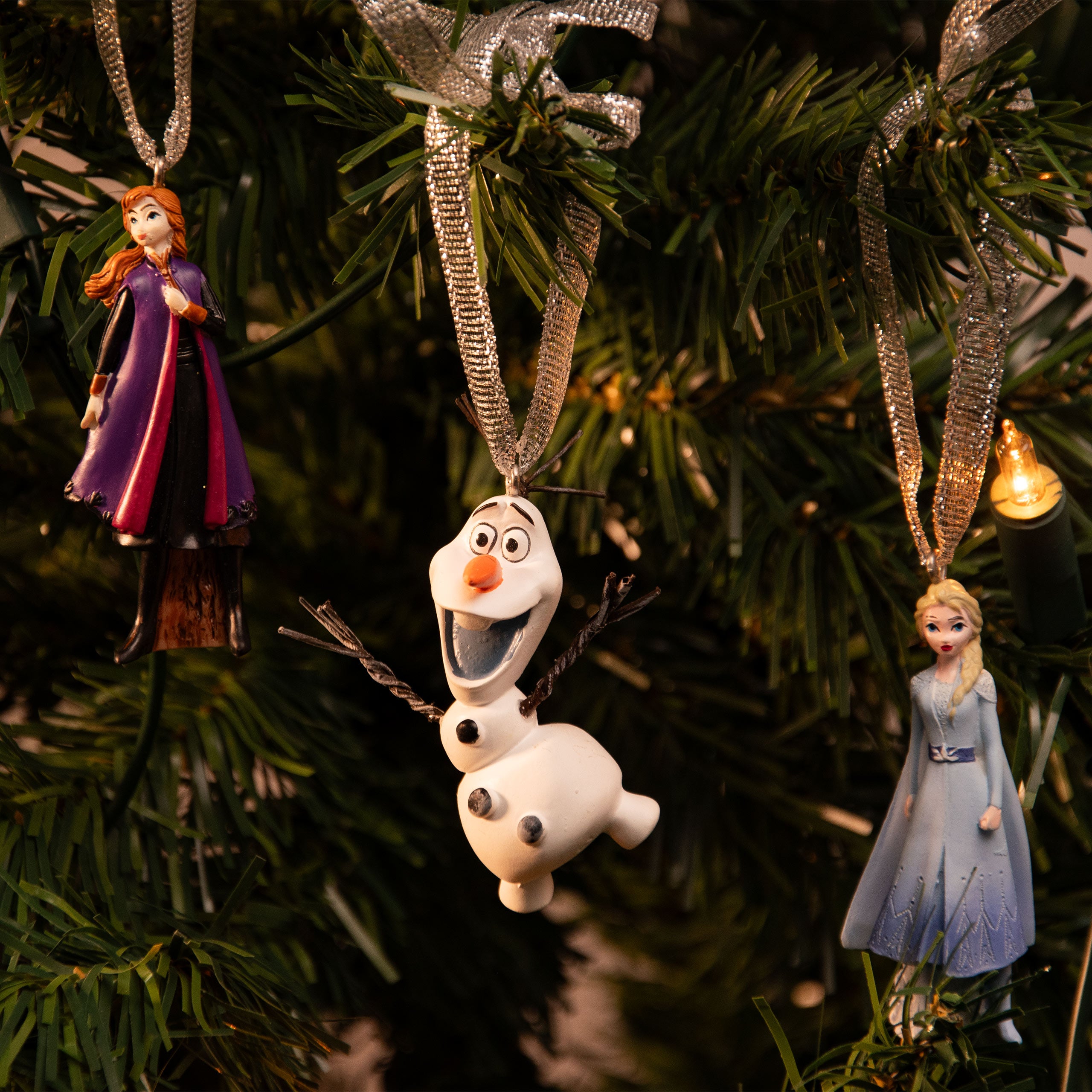 Produktbild Frozen - Julgransdekorationer med karaktärer, 3-delars set
