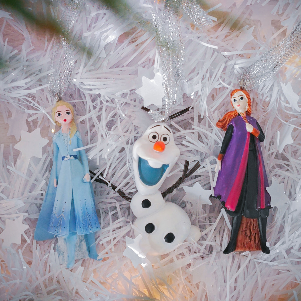 Produktbild Frozen - Julgransdekorationer med karaktärer, 3-delars set