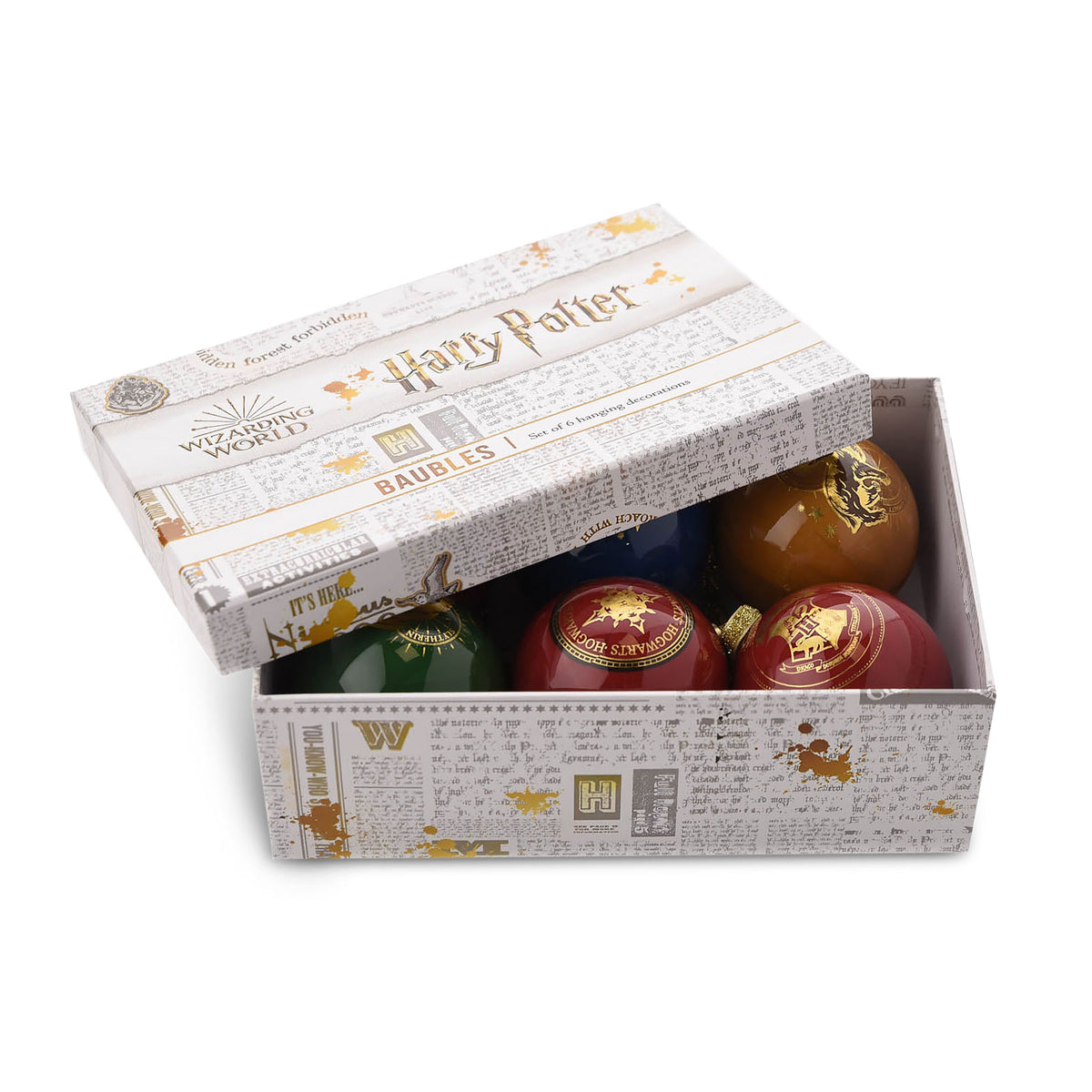 Produktbild Harry Potter - Julgranskulor med husens vapen 6-pack