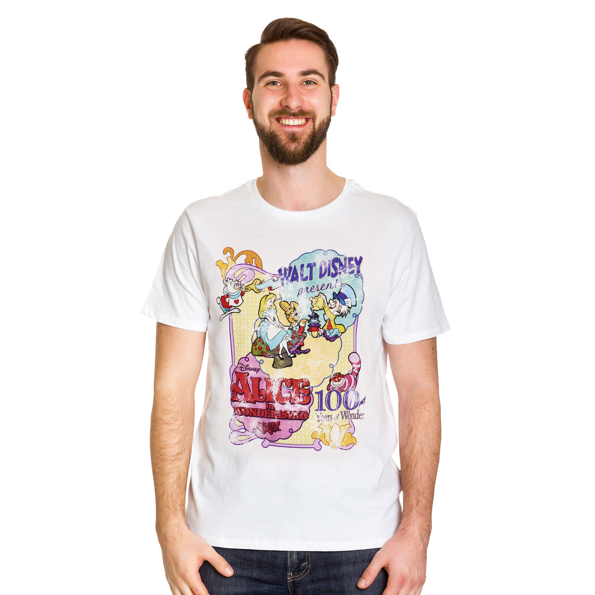 Produktbild Alice i Underlandet - Vintage Poster T-shirt vit