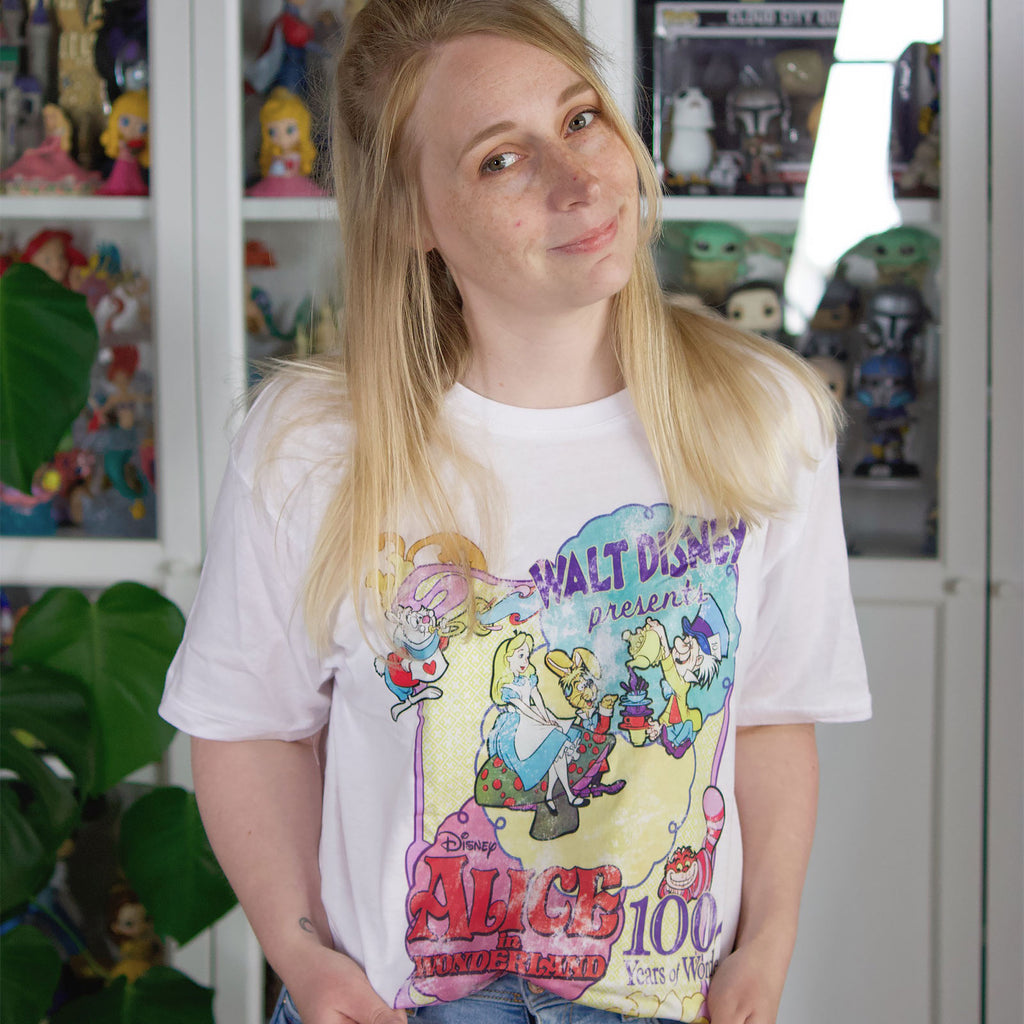 Produktbild Alice i Underlandet - Vintage Poster T-shirt vit