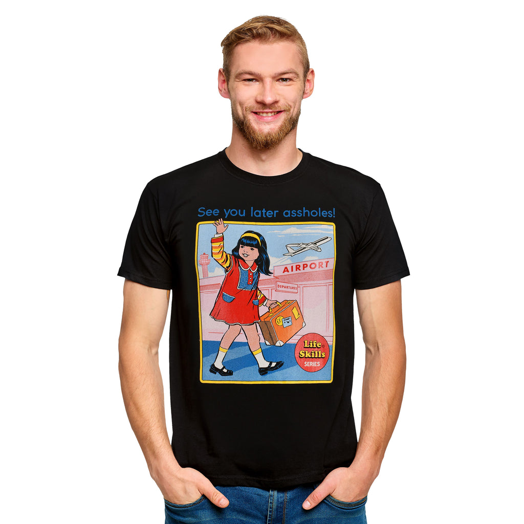 Produktbild Steven Rhodes - Vi ses senare, idioter! Svart T-shirt