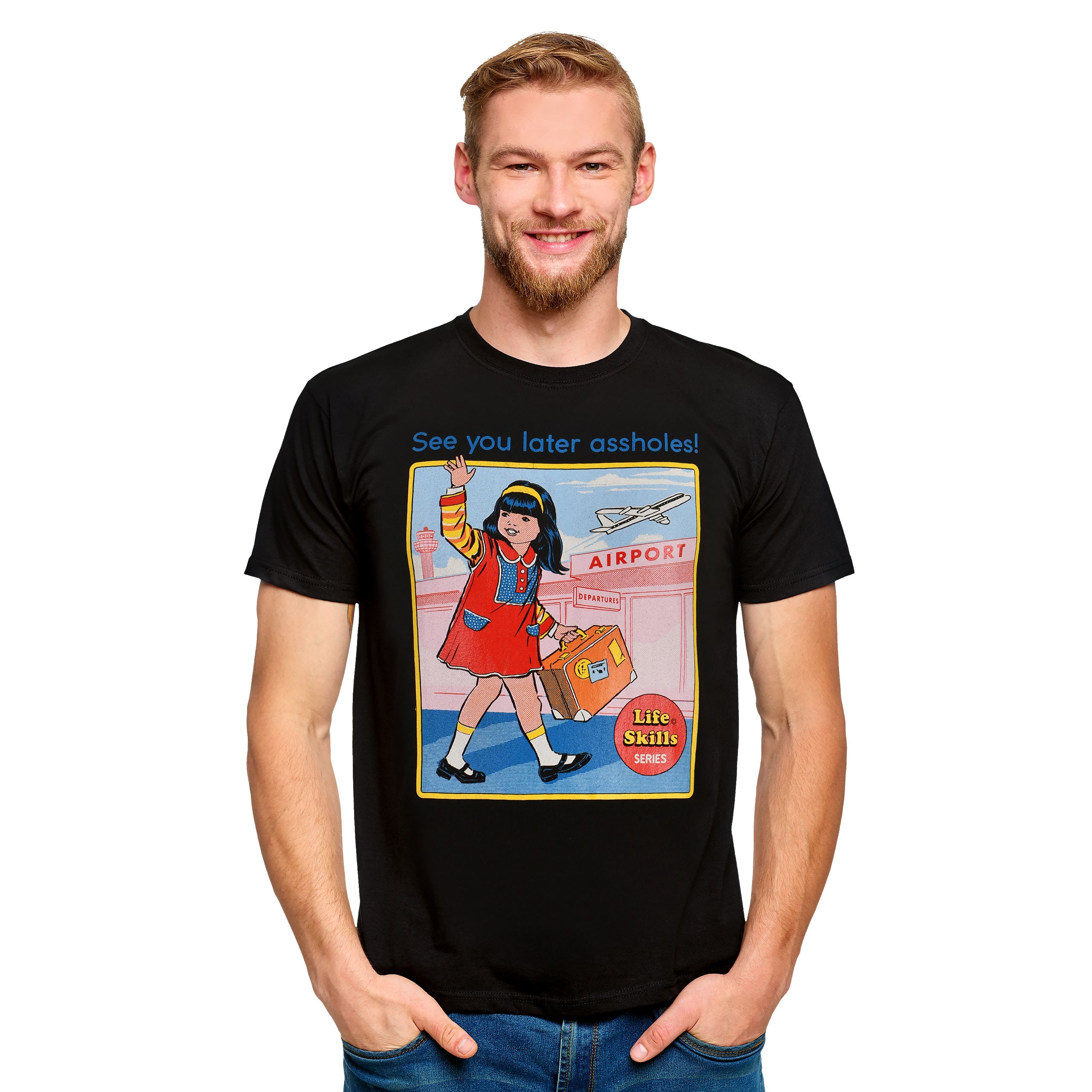Produktbild Steven Rhodes - Vi ses senare, idioter! Svart T-shirt