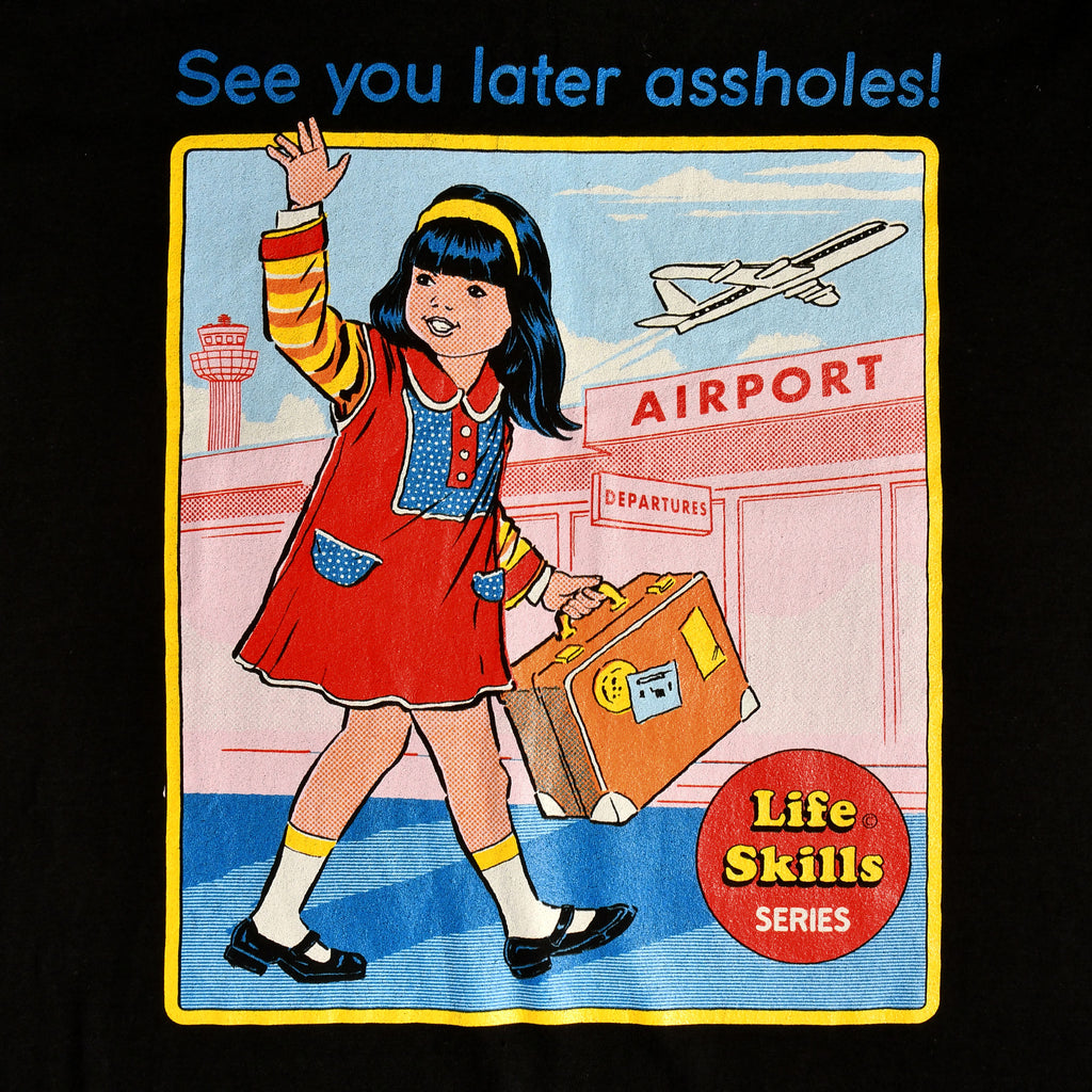 Produktbild Steven Rhodes - Vi ses senare, idioter! Svart T-shirt