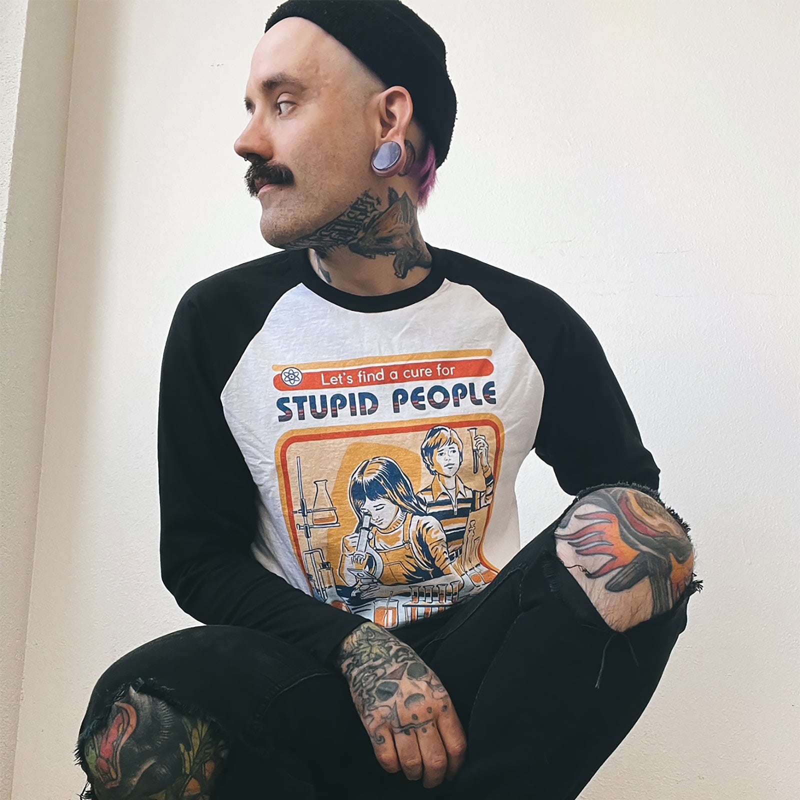 Produktbild Steven Rhodes - Låt Oss Hitta Ett Botemedel För Dumma Människor Longsleeve
