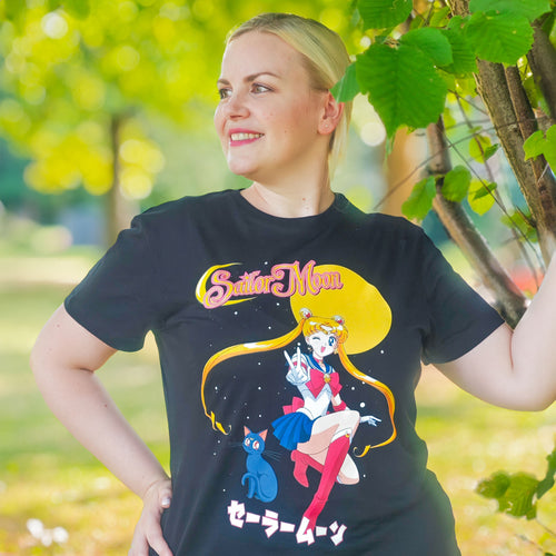 Produktbild Sailor Moon med Luna T-shirt svart