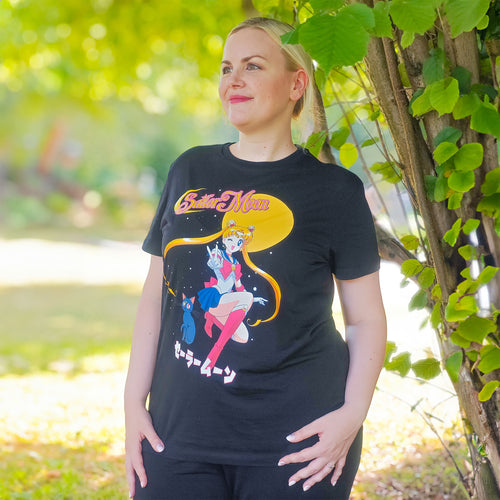 Produktbild Sailor Moon med Luna T-shirt svart