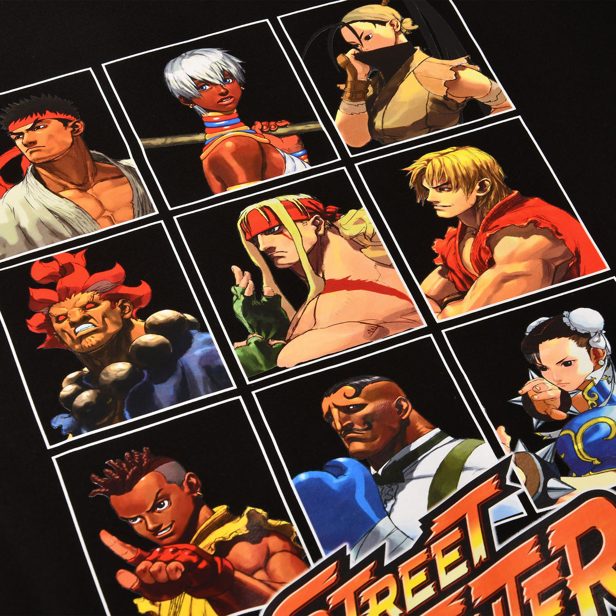 Produktbild Street Fighter - Karaktärer T-shirt svart