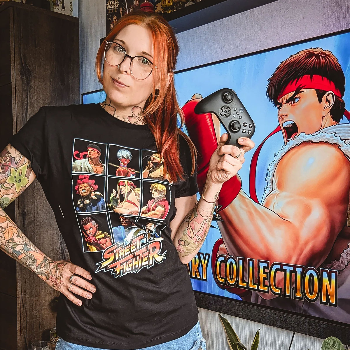 Produktbild Street Fighter - Karaktärer T-shirt svart
