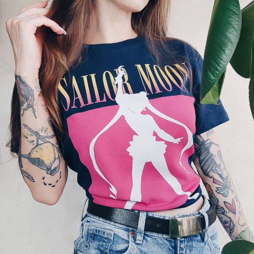 Produktbild Sailor Moon - Silhuett T-shirt blå