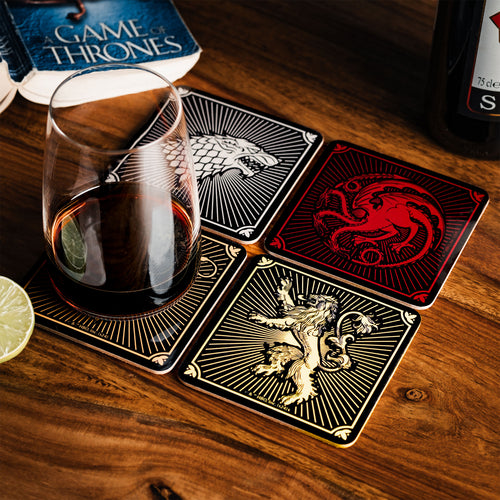 Produktbild Game of Thrones - Husens vapensköldar underlägg, 4-pack