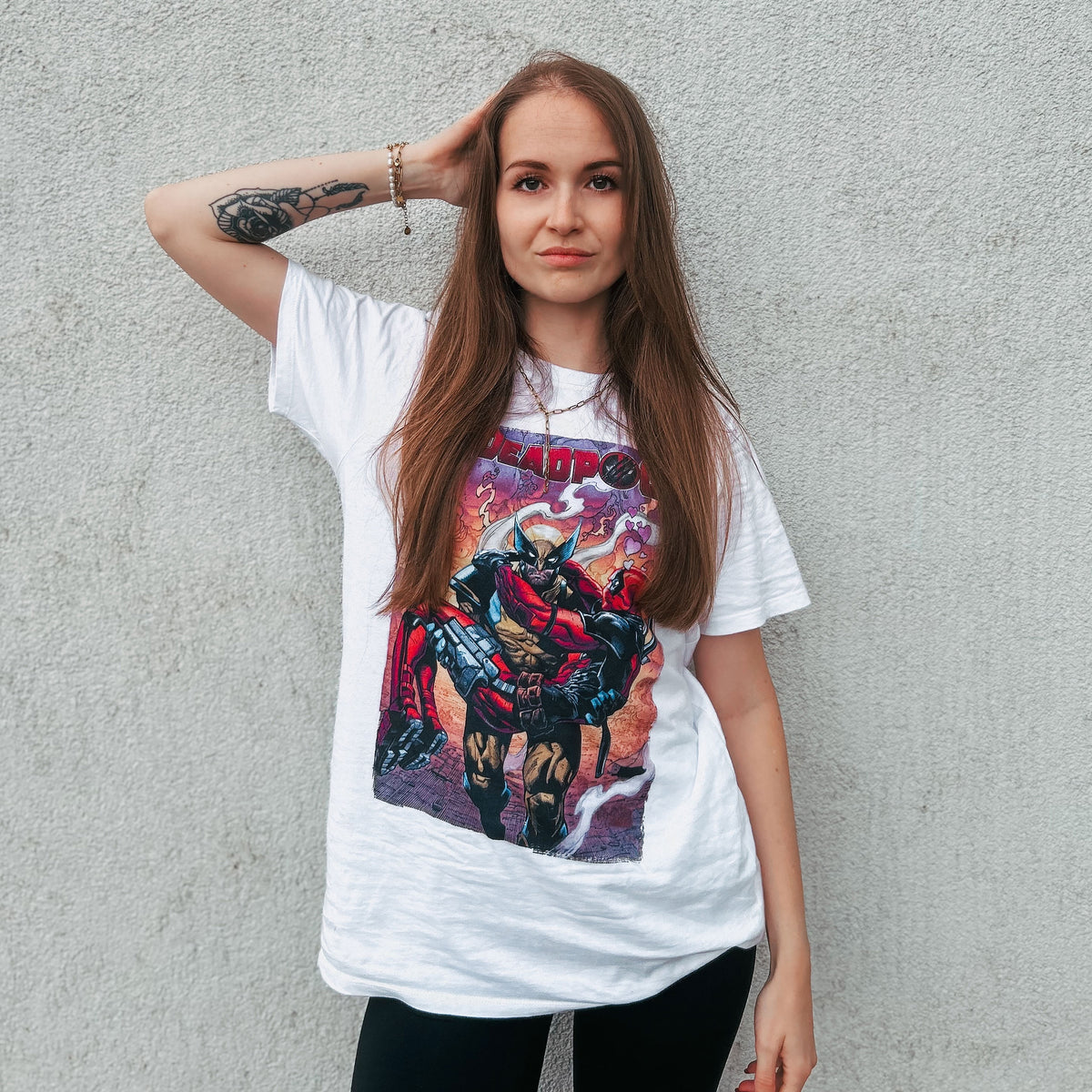 Produktbild Deadpool och Wolverine Best Bubs Comics T-Shirt vit