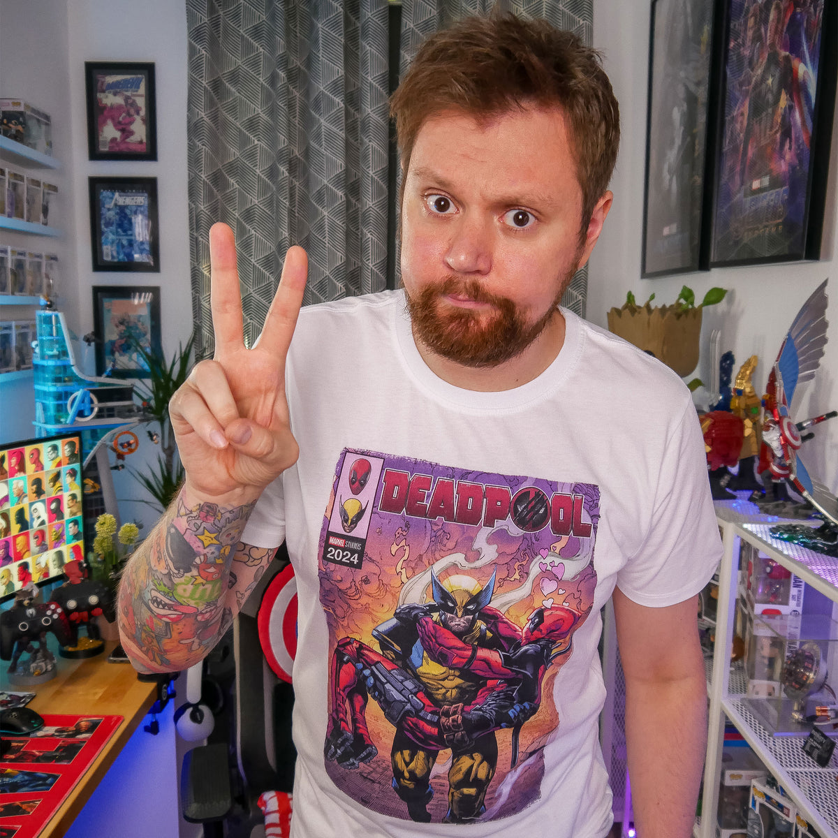 Produktbild Deadpool och Wolverine Best Bubs Comics T-Shirt vit