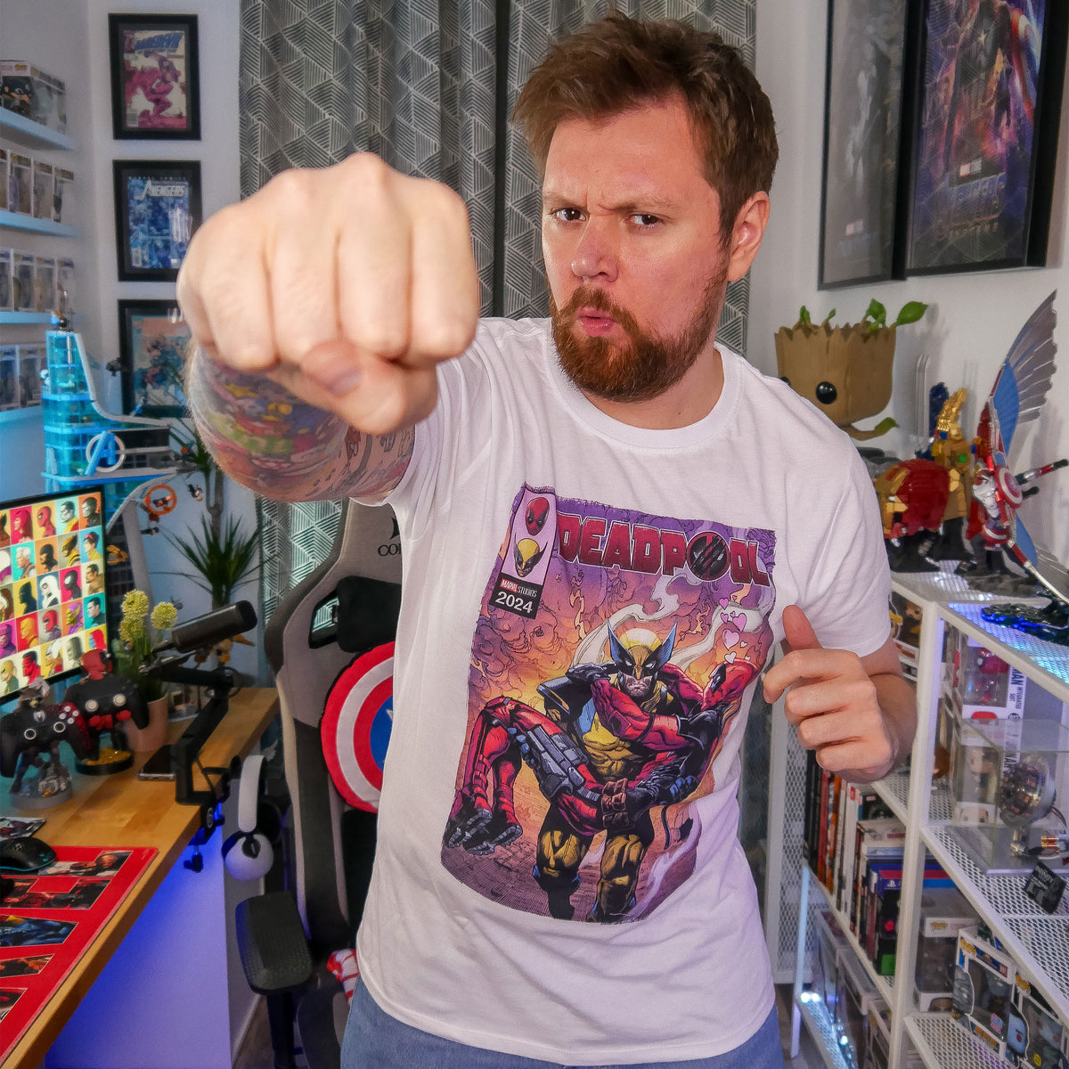 Produktbild Deadpool och Wolverine Best Bubs Comics T-Shirt vit