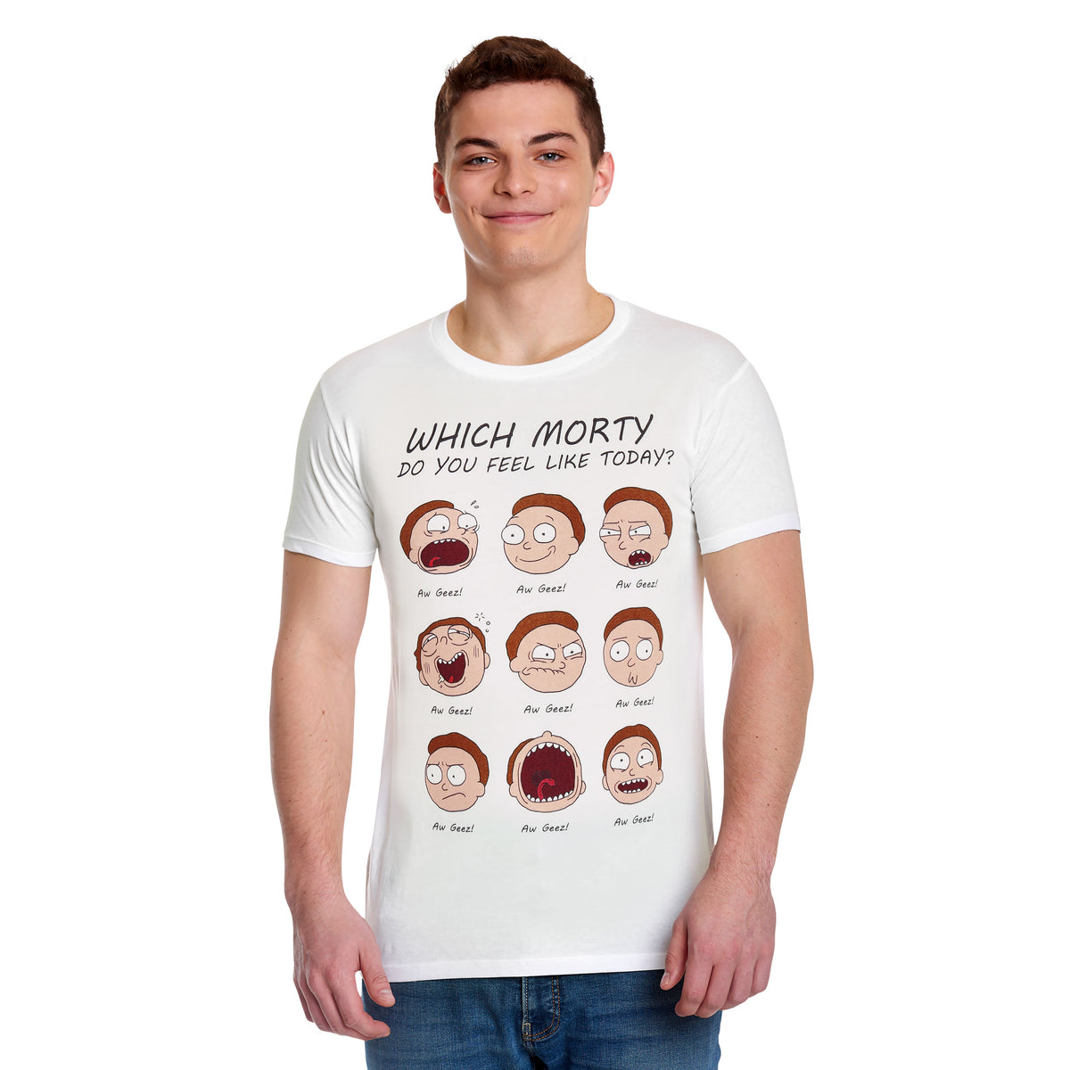 Produktbild Rick and Morty - Mortys känslor T-shirt vit