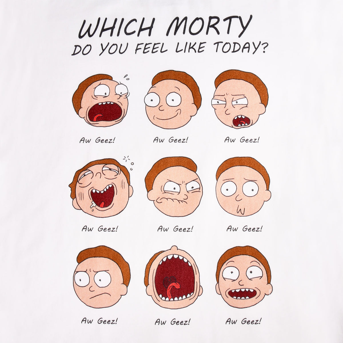 Produktbild Rick and Morty - Mortys känslor T-shirt vit