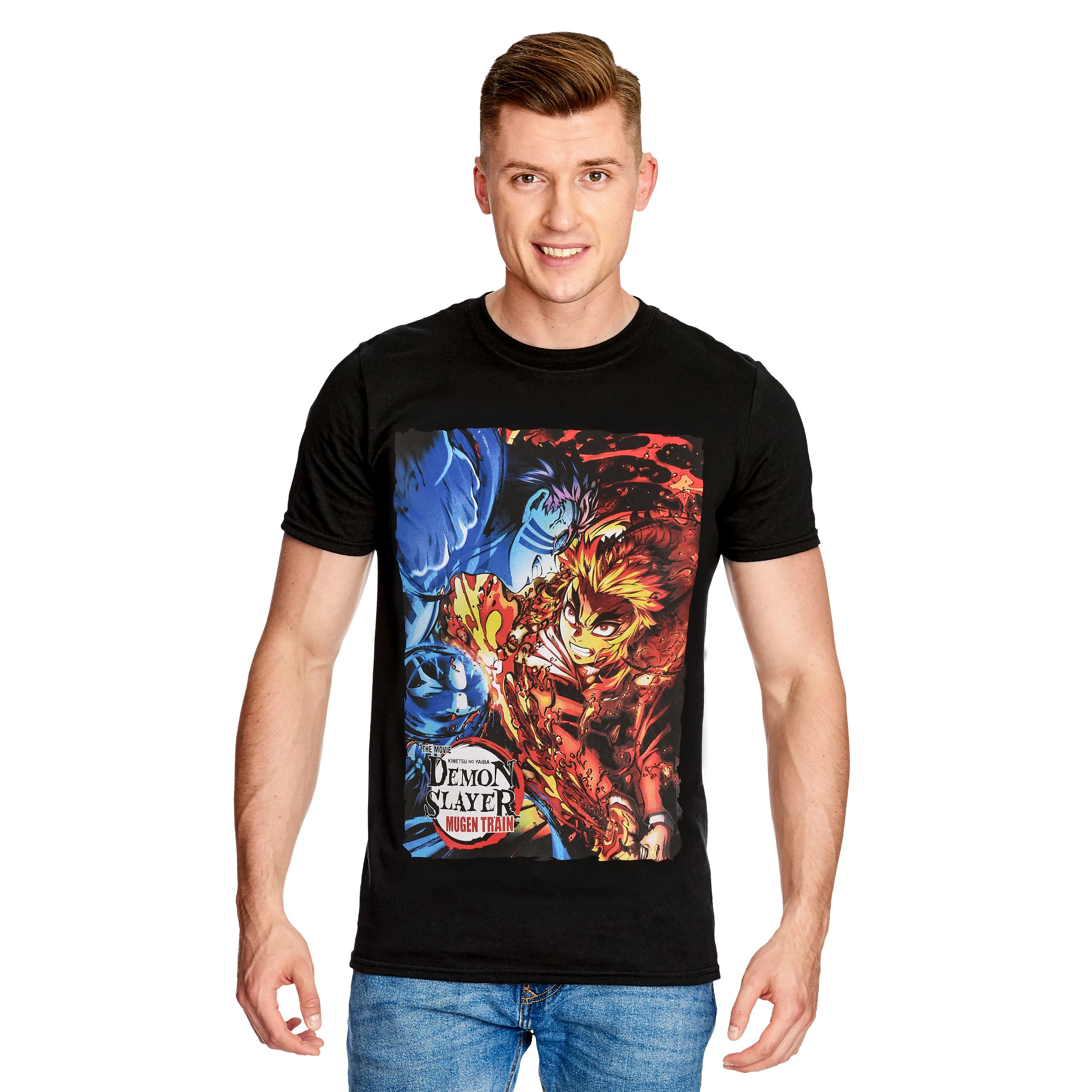 Produktbild Demon Slayer - Akaza vs. Rengoku T-shirt svart