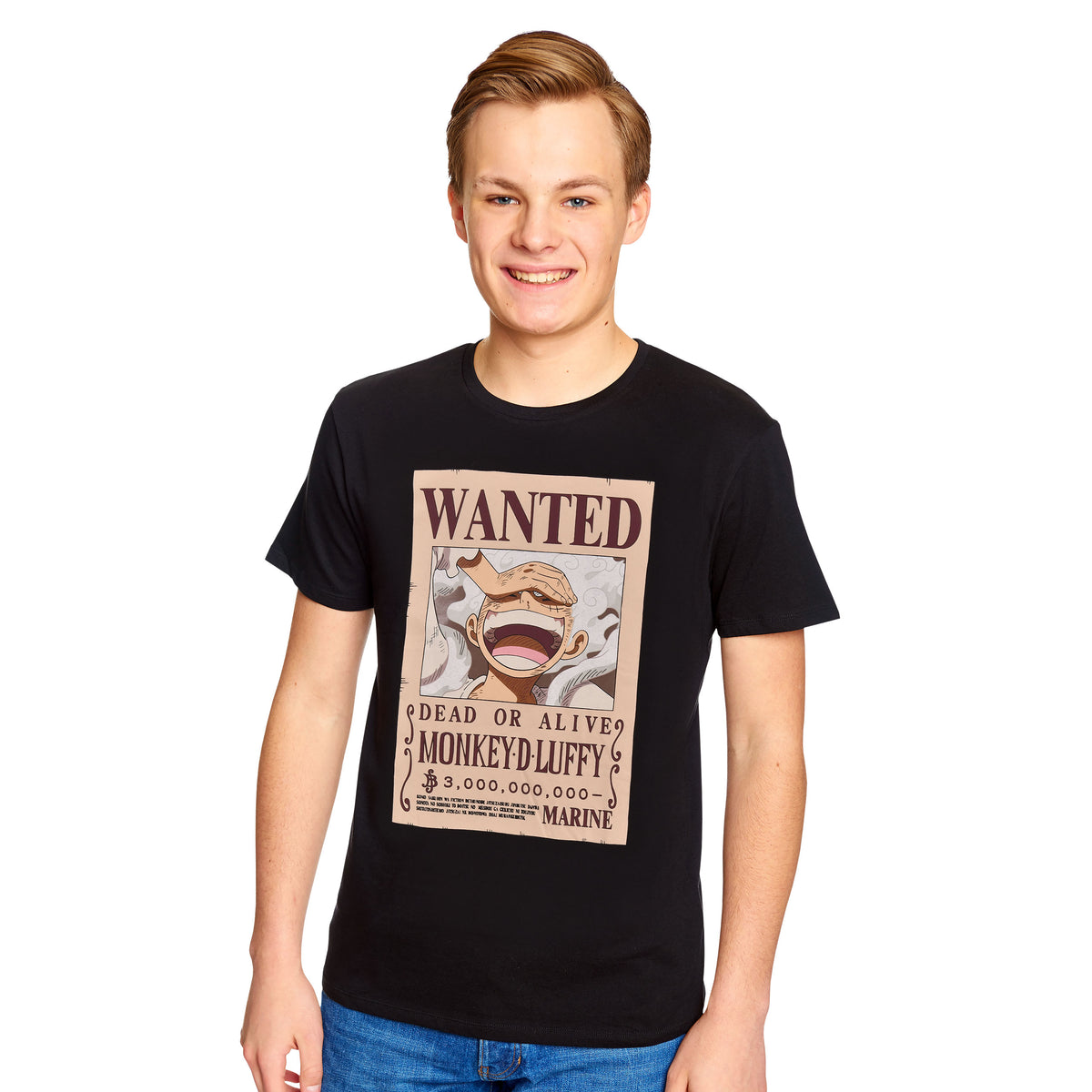 Produktbild One Piece: Gear 5 - Wanted Luffy T-shirt svart