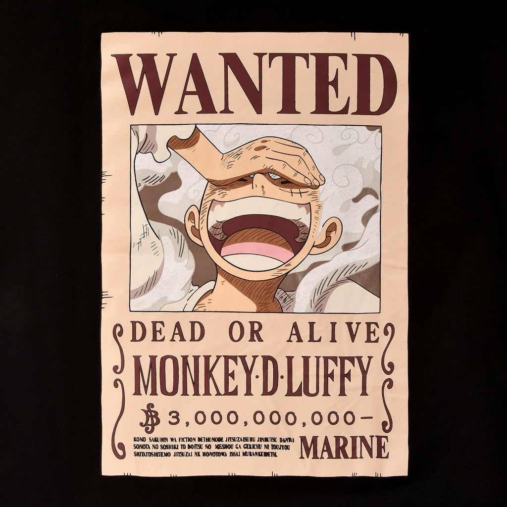 Produktbild One Piece: Gear 5 - Wanted Luffy T-shirt svart