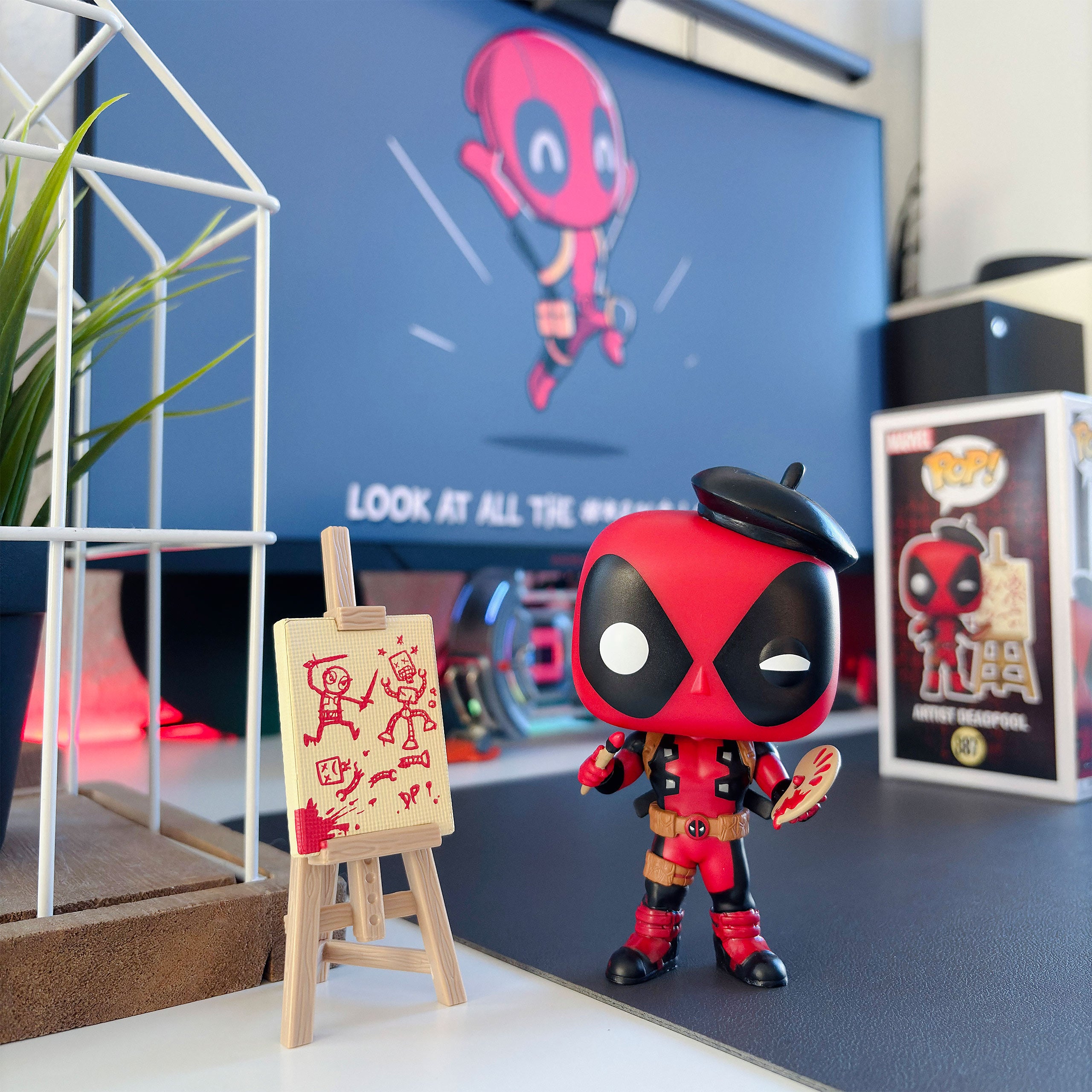 Produktbild Deadpool - Konstnär Funko Pop figur med rörligt huvud