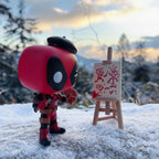 Produktbild Deadpool - Konstnär Funko Pop figur med rörligt huvud