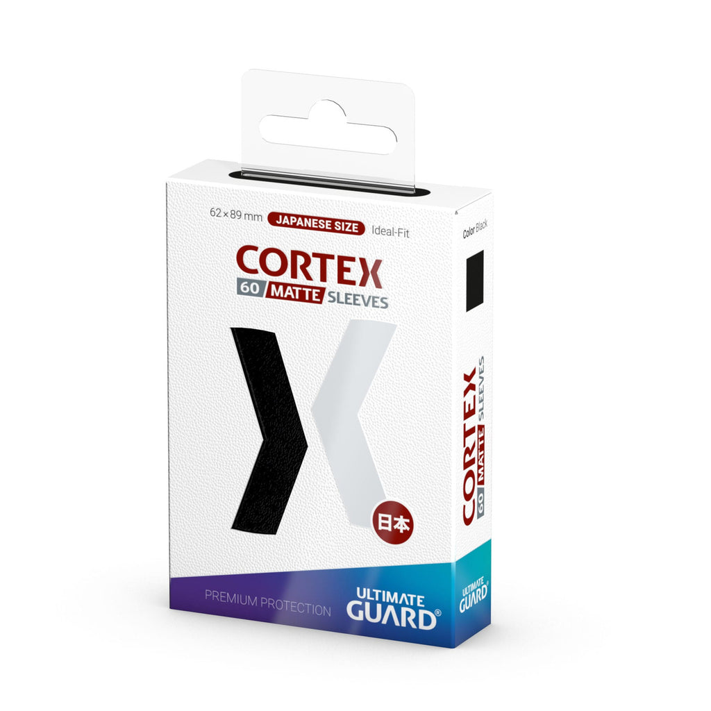 Produktbild Cortex kortfickor matt svart 60-pack Ultimate Guard, japansk storlek för TCG