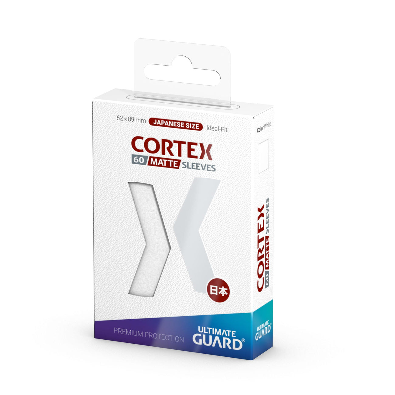 Produktbild Cortex kortfickor matt vit 60-pack – Ultimate Guard, japansk storlek