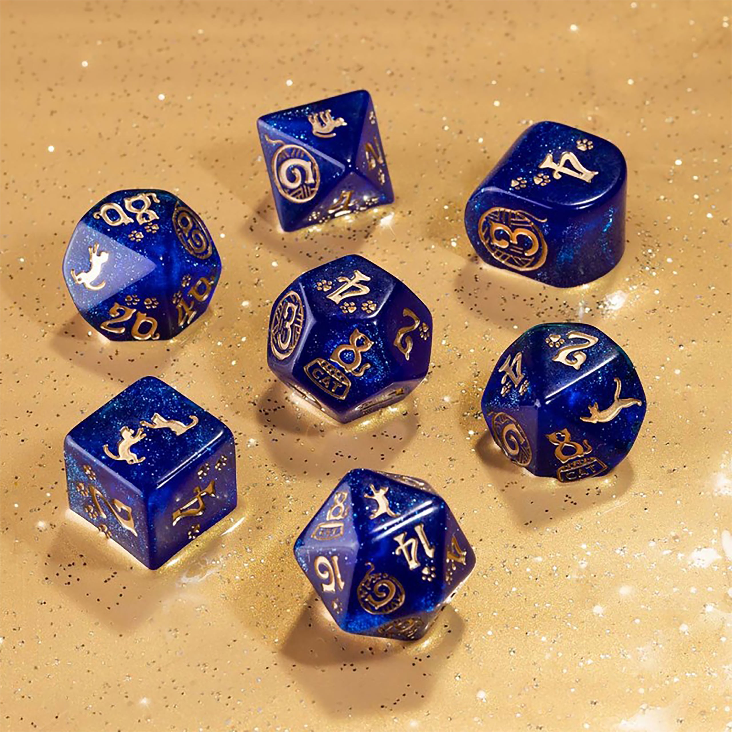 Produktbild Cats Meowster Modernt RPG Tärningsset 7-delat