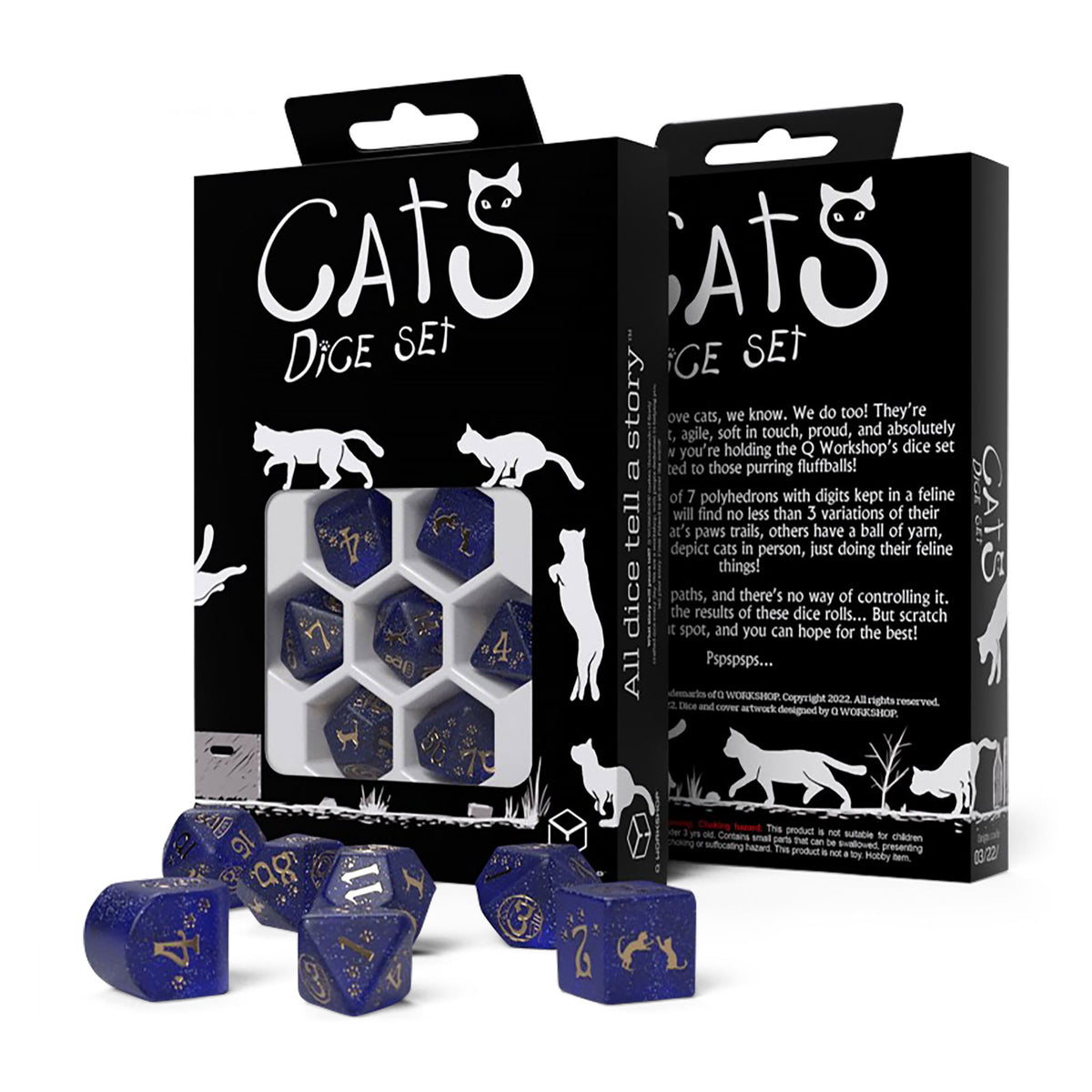 Produktbild Cats Meowster Modernt RPG Tärningsset 7-delat