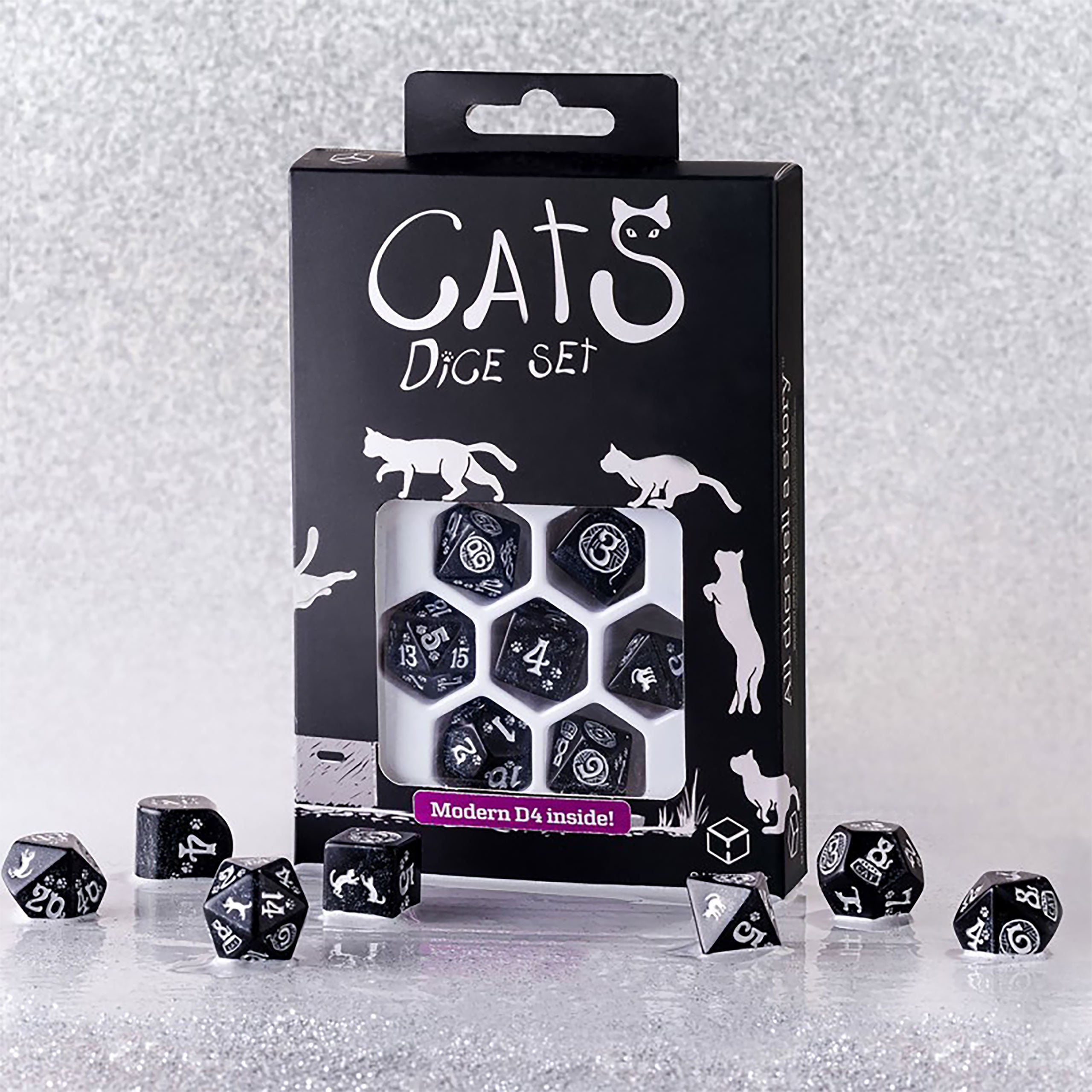 Produktbild Cats Waffle Modern RPG Tärningsset 7-delat