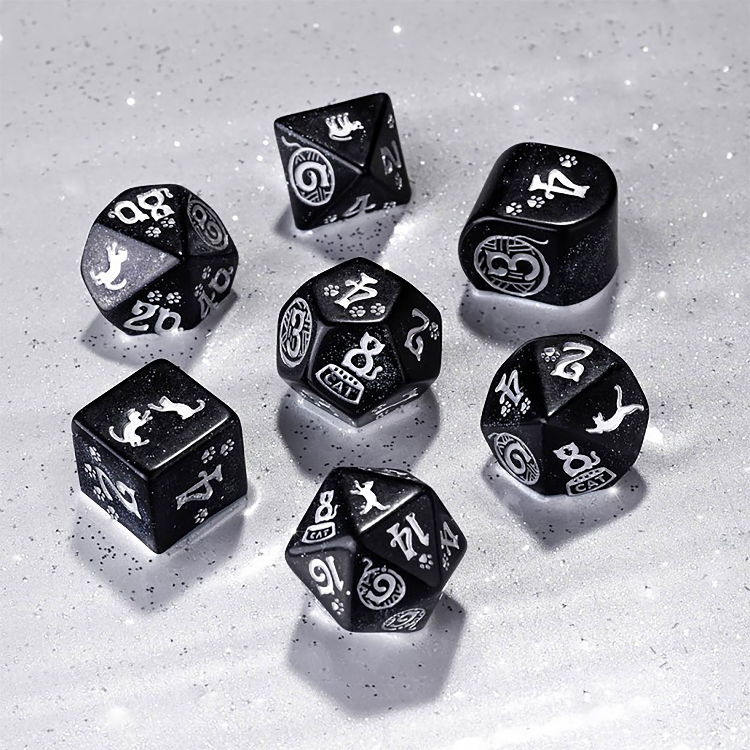 Produktbild Cats Waffle Modern RPG Tärningsset 7-delat