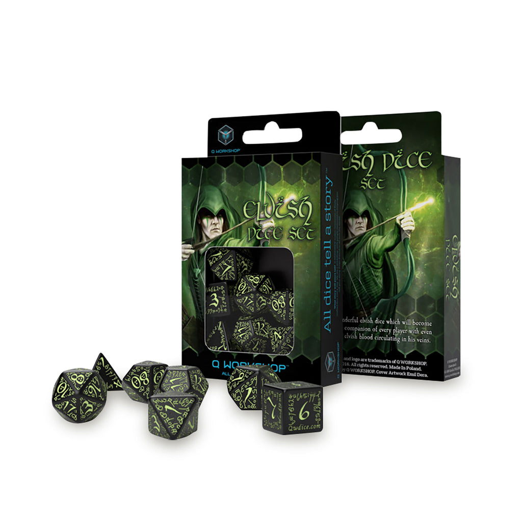 Produktbild Alviskt RPG Tärningsset 7-delad Glow in The Dark Edition