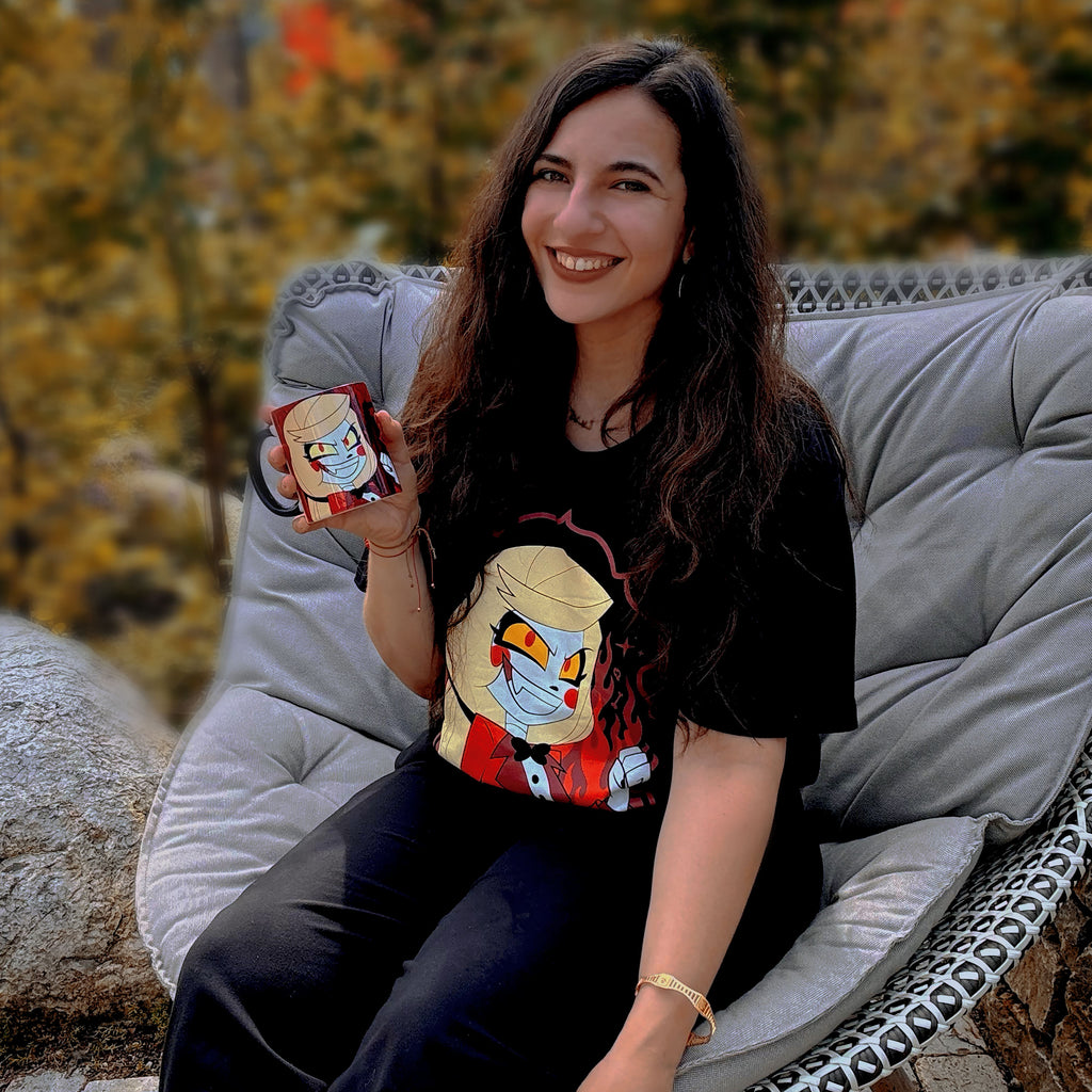 Produktbild Charlie Morningstar mugg för Hazbin Hotel-fans