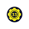 Produktbild Vault 33-knapp för Fallout-fans