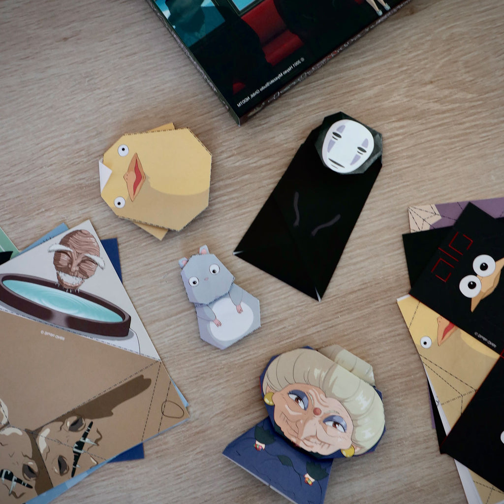 Produktbild Spirited Away - Origami Set med No-Face och Chihiro