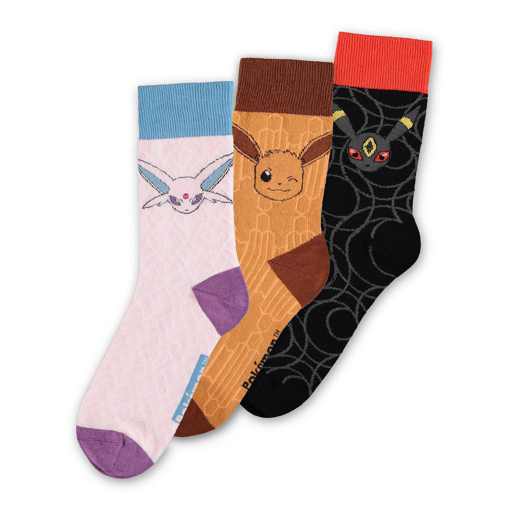 Produktbild Pokemon - Evoli Evolution 3-pack strumpor brun-svart-rosa