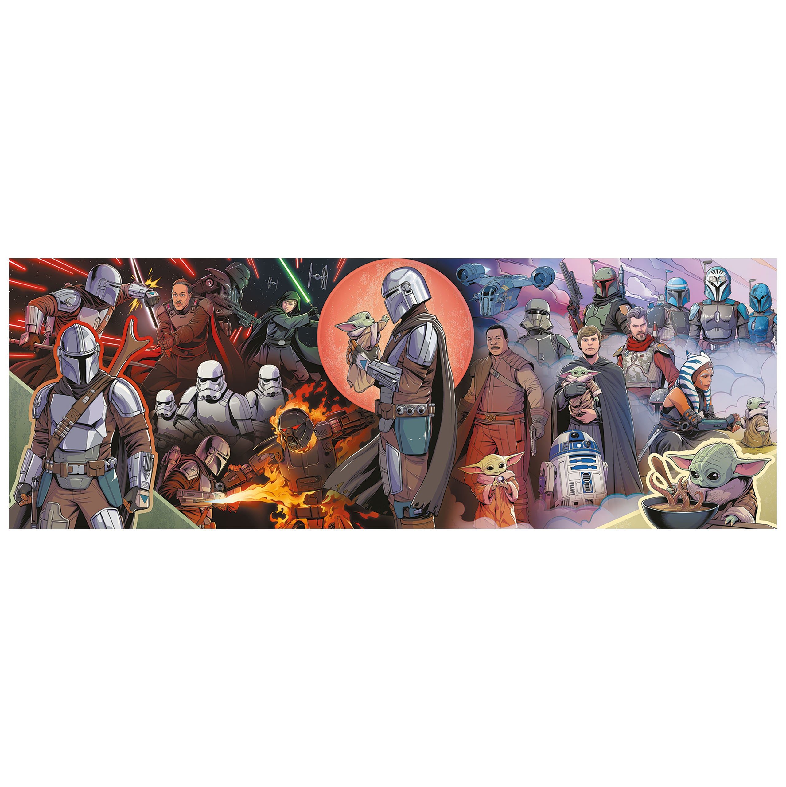Produktbild Mandalorian med Grogu Pussel - Star Wars The Mandalorian