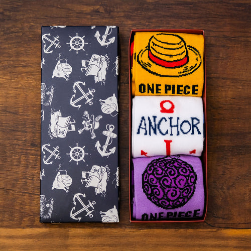 Produktbild One Piece strumpor 3-pack i presentförpackning