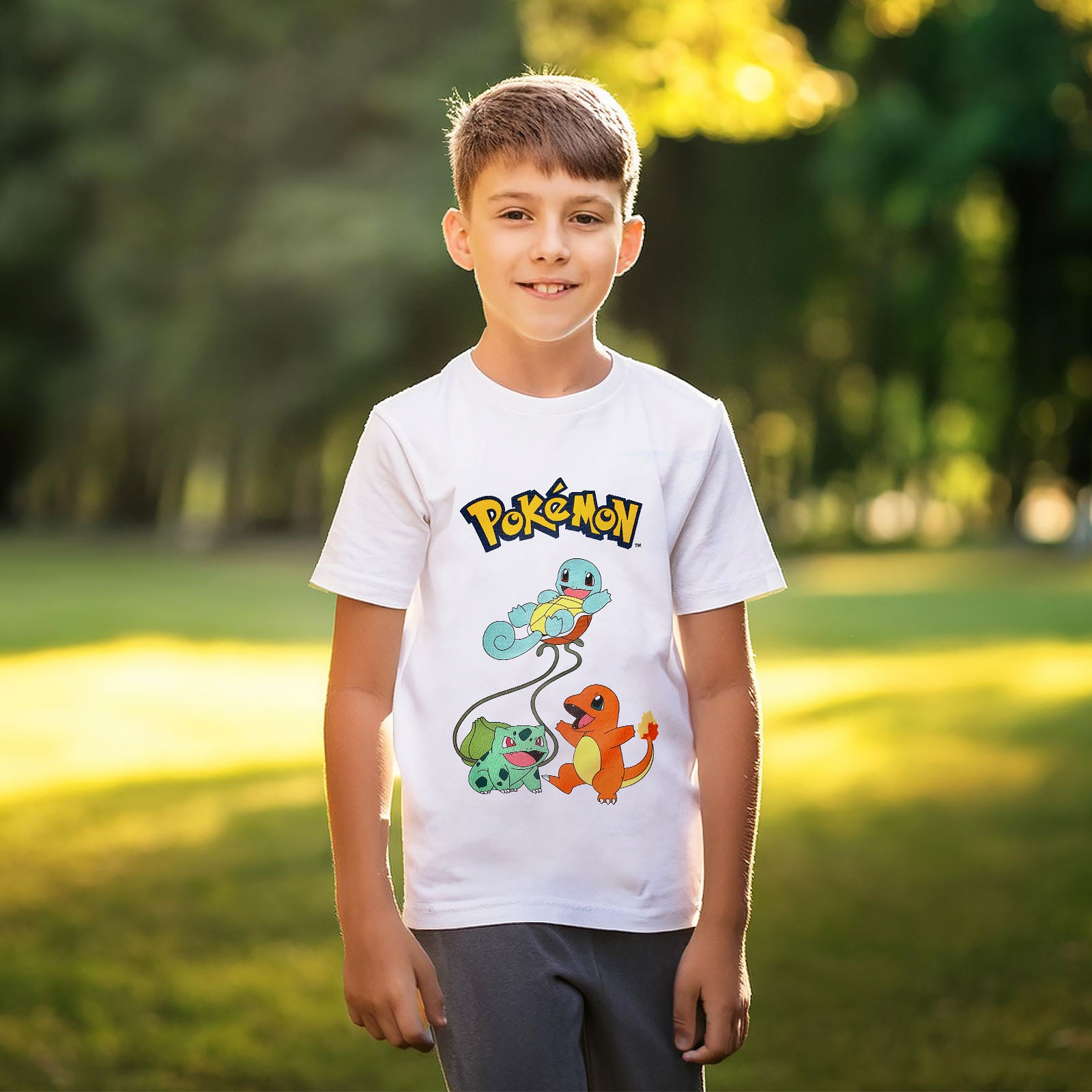 Produktbild Pokemon - Original Trio T-shirt för barn vit