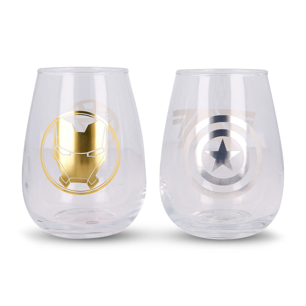 Produktbild Marvel Avengers - Glas-set med Iron Man & Captain America, 2-pack