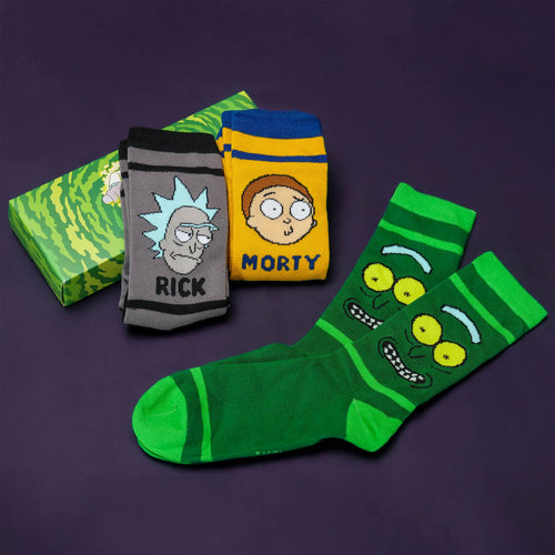 Produktbild Characters strumpor 3-pack i presentförpackning - Rick and Morty