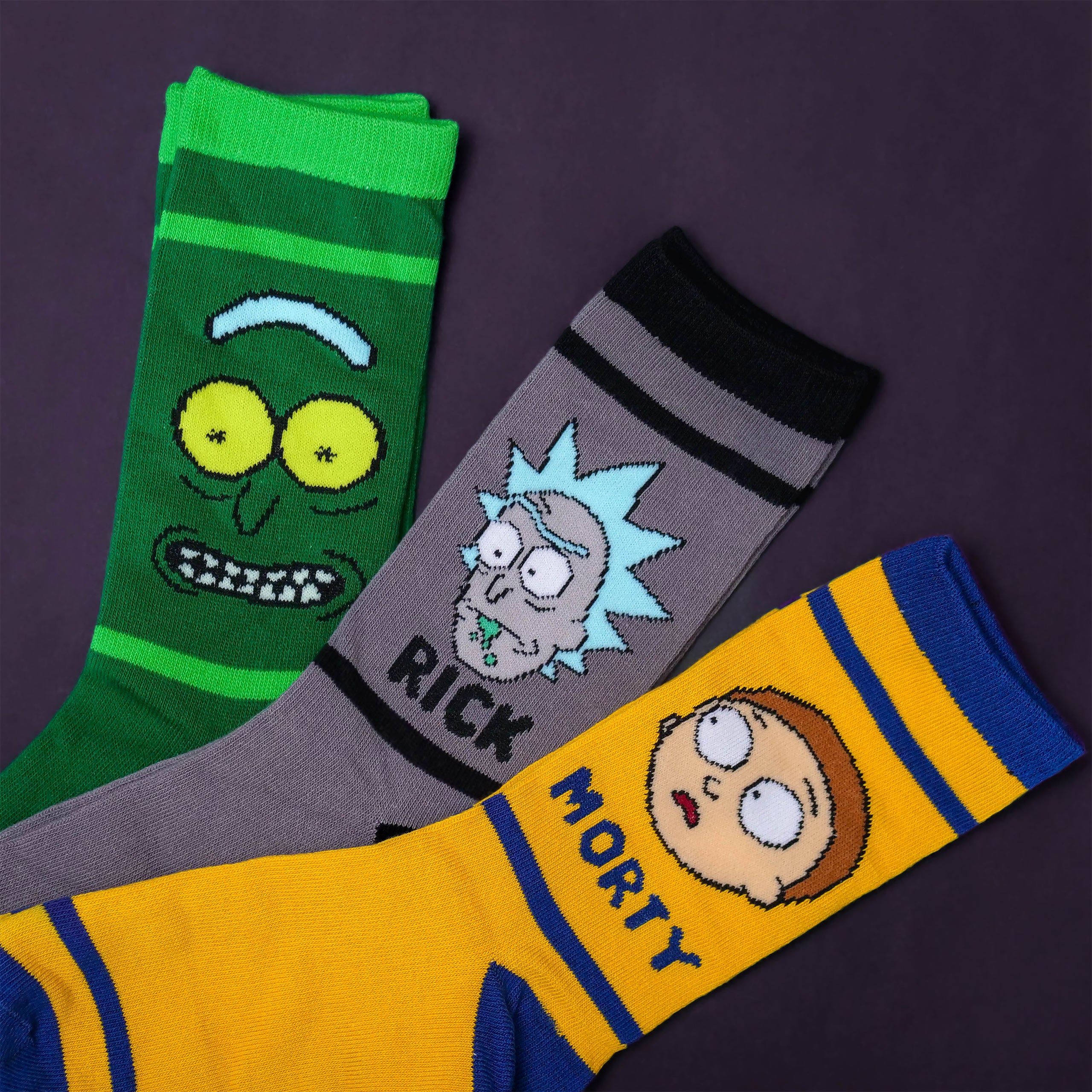 Produktbild Characters strumpor 3-pack i presentförpackning - Rick and Morty